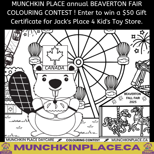 Annual Munchkin Place Beaverton Fall Fair Colouring Contest and Giveaway
