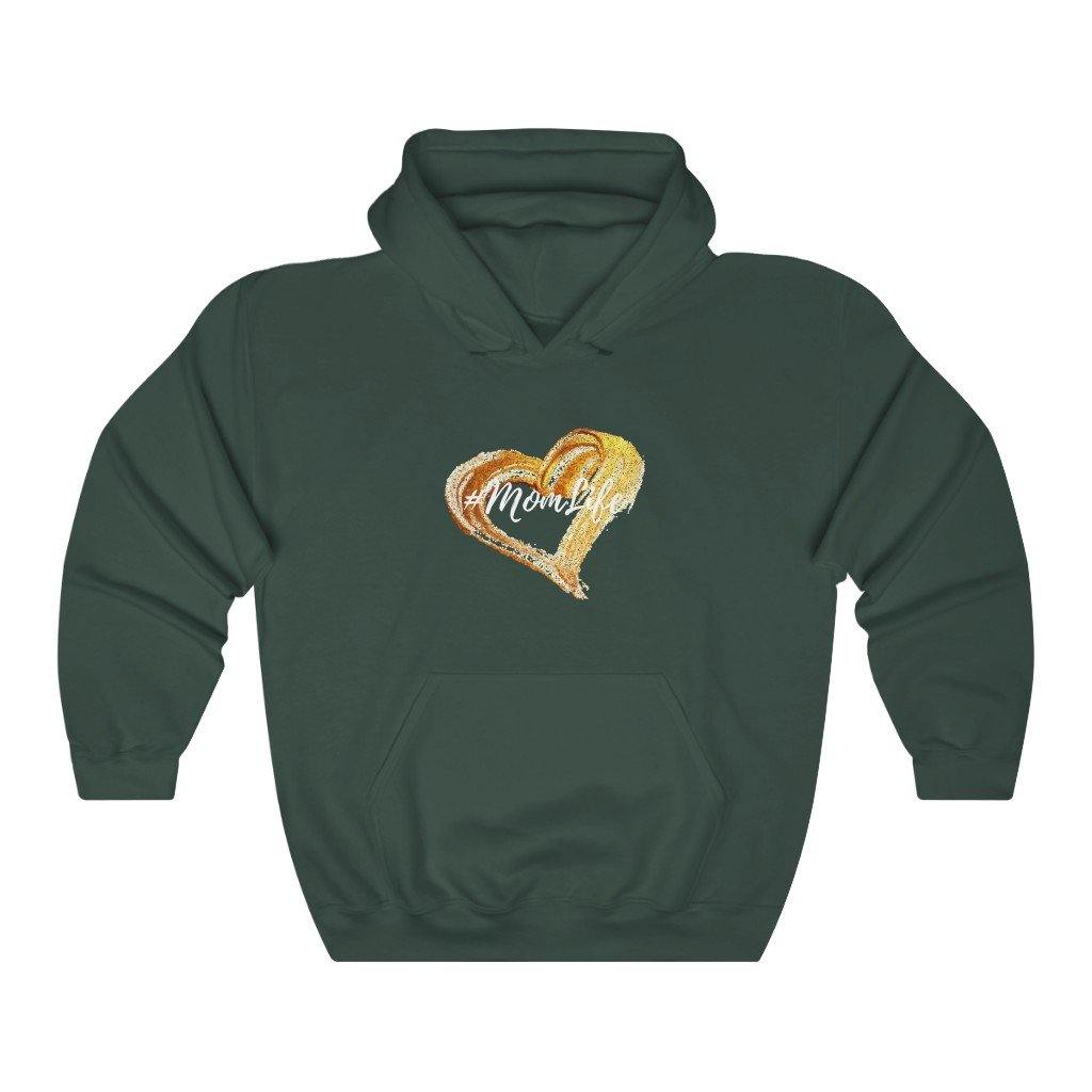 Mom Life Open Heart of Gold Heavy Blend™ Hooded Sweatshirt - Munchkin Place Shop 